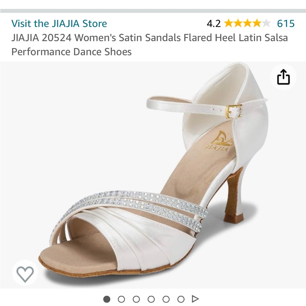 Latin salsa dance shoes.